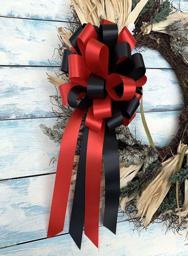 GiftWrap Etc. Black and Red Pull Bows - 8" Wide, Set of 6, Valentine's Day, Wedding Pew Bows, Reception, Anniversary, Halloween, Birthday, Party Decoration, Fundraiser, School Dance, Gift Basket, Office, Christmas - Image 5
